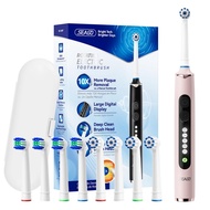 SEAGO Rotary Electric Toothbrush Sonic Toothbrush Double Button 8 Replaceable Heads  
5 Modes Rechar