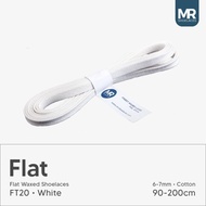 MR Shoelaces FT20 White Flat Shoelaces 6-7mm 90cm-200cm