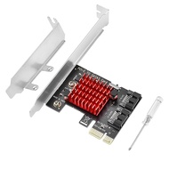 PCIE SATA Expansion Card 2 Port PCIE to SATA Card 6Gbps SATA 3.0 Controller PCI Express X1 Expansion