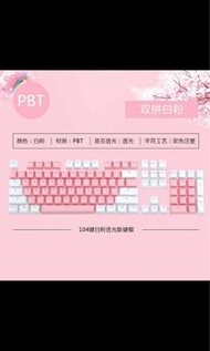 【POJUN PJ02】機械式鍵盤粉白色鍵帽