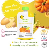 Little Etoile Organic Baby Puree Food Pouch For 6 Months Old And Above - Sweet Potato, Pumpkin & Cor