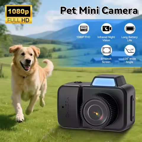 New Mini 1080P Digtal Camera Pet Camera with Small Screen Bodycam Compact Portable Retro Kids Camcor