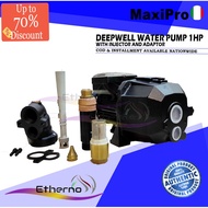 MAXIPRO Deep Well Water Pump 1HP with Injector and Adapter 100% COPPER WINDING ITALY