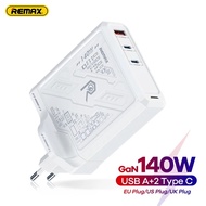 【Support-Cod】 Remax 140W GaN USB Type C Fast Charger Multi Port QC4.0 PD Fast Charge Desktop For 14 