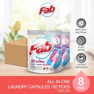 [NEW] Fab All-In-One Laundry Capsules 24 Pods x 8 Packs