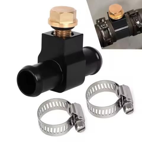 Aluminium Coolant Bleeder Brass Screws with 2 Clamps for Nissan Z33 350Z Z34 370Z Infiniti G35 G37 3