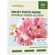 Double Sided Glossy Photo Paper Thick 8.5x11 Inch 69lb Heavyweight Cardstock Paper for Inkjet Printe