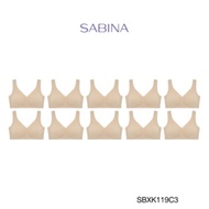 ( แพ็ค 10 ชิ้น ) Sabina เสื้อชั้นใน Seamless Fit รุ่น Soft Collection รหัส SBXK119 สีเนื้อเข้ม