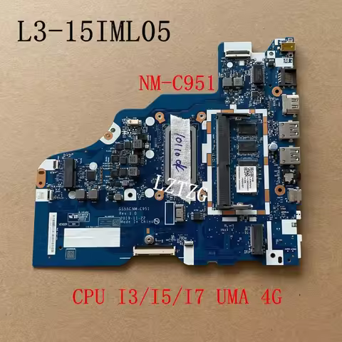 NM-C951 For Lenovo ideapad L3-15IML05 Laptop Motherboard With CPU 6405U I3-10110/I5-10210/I7-10510 U