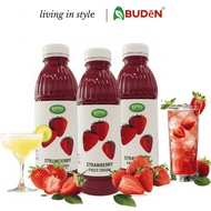 Osterberg Strawberry Fruit Crush Smoothie Syrup 1000ml Halal Soda Sparkling Water Dessert Topping Ma