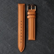 法國進口棕色荔枝紋真皮錶帶 / 16mm
