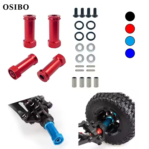 12mm Aluminum Wheel Hex Hub Adapters Long 30mm Adaptor Extension Combiner Coupler RC Car Parts for 1