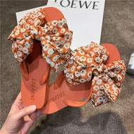kasut selipar perempuan selipar wanita Fashion Daisy Bow Flat Flip-Flops