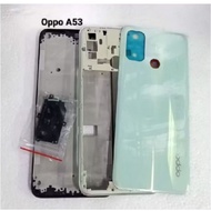 Back Casing Housing Kesing Full Set OPPO A53 4G CPH2127 BackDoor Rear Cover + Bezel + LCD Frame