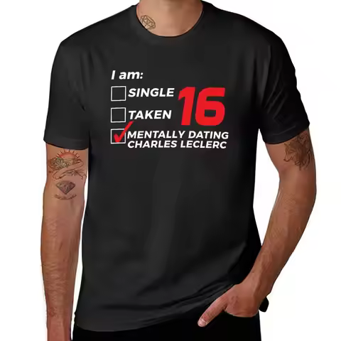 Charles Leclerc Mentally Dating T-Shirt tops Short sleeve tee mens graphic t-shirts