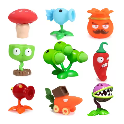 25 Style Plants Vs. Zombies 2 Game Peripheral Soft Glue Toys Cactus Chomper Pea Shooter Snow Pea Fum