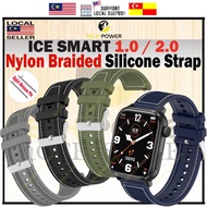 ICE Watch ICE Smart One ICE Smart Two Strap Nylon Braided Silicone Strap,Tali Jam ICE Smart Watch IC