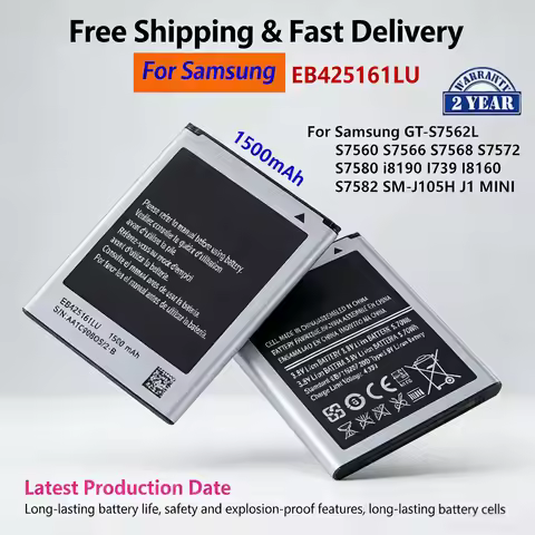 High Quality EB425161LU Replacement Battery for Samsung Galaxy S3 Mini J1 Mini S7562 S7560 S7582 i81