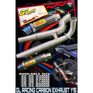 GL RACING CARBON EXHAUST OPEN RACING Y15ZR 35-38-53MM/38-38-57MM/42-42-60MM