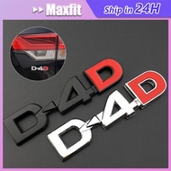 Emblem D4D Sticker Metal 3D D4D Logo Sticker Car Rear Trunk Body Emblem For Toyota Land Cruiser Coro