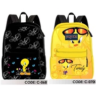 CHARACTER JS TWEETY BIRD SUPERBREAK BACKPACK BAG FOR KIDS