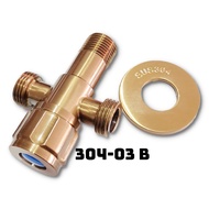 Stop Kran Cabang T Stainless 304 Brown 03B- Kran Shower Tee gold rose coklat sambungan kloset closet