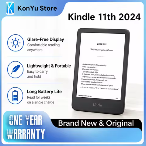 Original Kindle 11th Generation 2024 E-Reader 6 Inch 16GB Wi-Fi With Lock Screen Ads E Ink eBook Rea