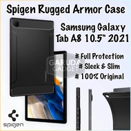 Samsung Galaxy Tab A8 10.5 inch 2021 Wifi Lte Spigen Rugged Armor Carbon Silicone Soft Premium Casin