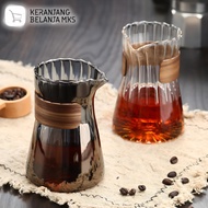 Pour Over Coffee Server Borosilicate Glass Carafe 500ml