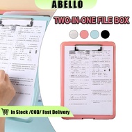 2 in 1 Clipboard Folder with Storage A4 File Folder Clip Document Holder Case Office Supplies