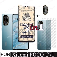Tempered Glass for Xiaomi Poco C71 Screen Protector for XiaomiPocoC71 C 71 C75 3 in 1 Ceramic Temper