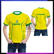 Brazil T-shirt - Brazil Kids Football Jersey - Brazil Supporter Kids Football Shirt World Cup 2026