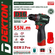Máy khoan pin DEKTON D16-KVT1055PRO (chưa có pin sạc)