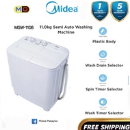 Midea Semi Auto Washing Machine Washer 11KG MSW-1108P Mesin Basuh