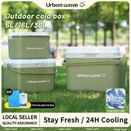Urban wave 6L 16L 30L Ice Box Camping Small Cooler Box Food&Drink Fishing Heavy duty Storage Portabl
