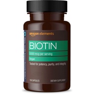 Elements Vegan Biotin 5000 mcg - Rambut, Kulit, Kuku, 130 Kapsul (bekalan untuk 4 bulan) (Pembungkus