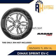 RADAR 195/55R15 TL 89V XL DIMAX SPRINT EV COMPATIBLE ULTRA HIGH PERFORMANCE TIRE