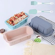 MRDLKNX Set of 3 Silicone Bread Loaf Molds, Silicone Molds with Silicone Tools for Homemade Bread, M