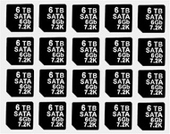 20PCS Capacity Sticker Label for Hard Drive Tray Caddy DXD9H 0DXD9H X7K8W 0X7K8W, Compatible for Del