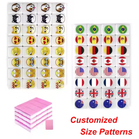 30mm Seaside Escape Mahjong Board Game 64+1 Blocks Sets 65 Shiny Tiles Two Players Majiang for Famil