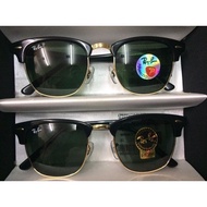 Original Italy Rayban Clummaster RB3016 901/58 Casual Fashion Half Frame iqle Sunglasses