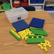 [Kesoto] Base Ten Blocks Set Educational Place Value Blocks Hands On Pluggable 62-pc