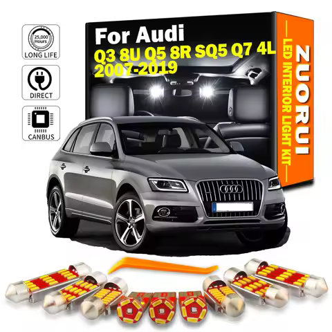 ZUORUI Canbus LED Interior Light Kit For Audi Q3 8U Q5 8R SQ5 Q7 4L 2007-2014 2015 2017 2018 2019 Sp