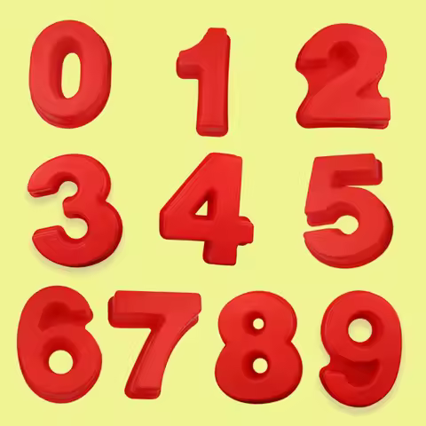 1PCS ReadStar 1CA120RD014 Cake Silicone Molds 0-9 Numbers 10Inch 25.4CM Gypsum Baking Mould DIY Soap