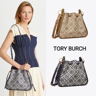 ✨明星同款✨Tory Burch T MONOGRAM BELL BAG 提花抽繩肩背包