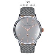 August Berg Serenity Classic Nordic Granite Watch with Grey Perlon Strap