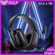 AULA S8 Bluetooth Headset Esports Wireless Bluetooth Headphones Tri-mode Lightweight with Mic for PC