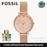 [Official Warranty] Fossil ES4628 Women's Jacqueline Three-Hand Date Rose Gold-Tone Stainless Steel Watch