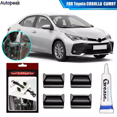 4Pcs Car Door Check Strap Check Assy Limiter Repair Kit Stopper Damping For Toyota Camry Corolla Ave