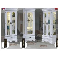 Corner cabinet white/wenge 3 pintu/4 pintu Almari hiasan